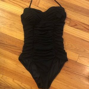 🖤Beautiful J.Crew Black Ruched One-Piece Suit